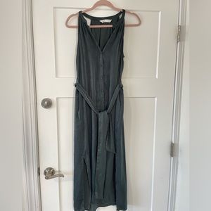 ZARA Women’s Cocktail Midi Dress in Emerald Green